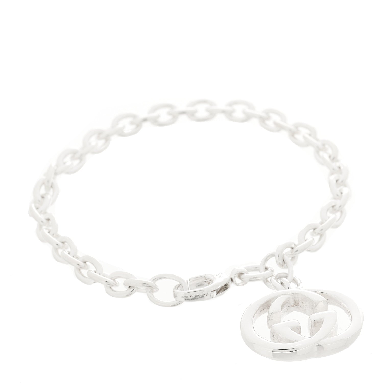 Gucci Sterling Silver Britt Charm Bracelet 1 of 5