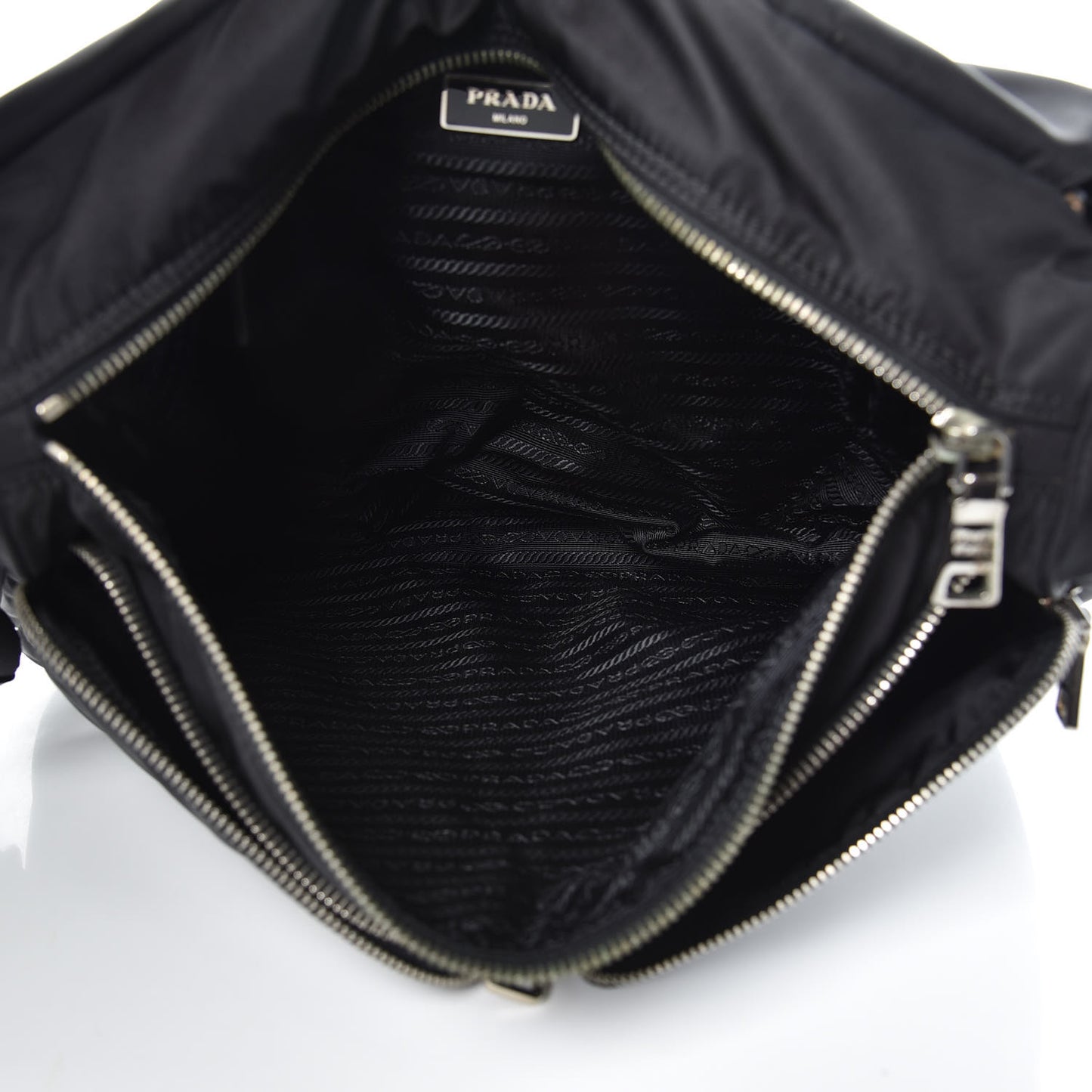 Tessuto Nylon Messenger Bag Black