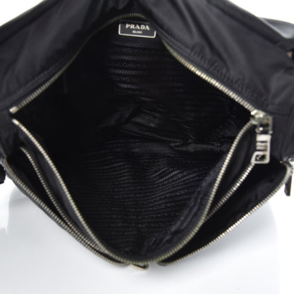 Prada Tessuto Nylon Messenger Bag Black 5 of 12