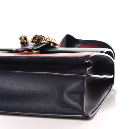 Gucci Moon Calfskin Bamboo Web Medium Dionysus Top Handle Bag Blue Emerald Hibiscus Red 7 of 14