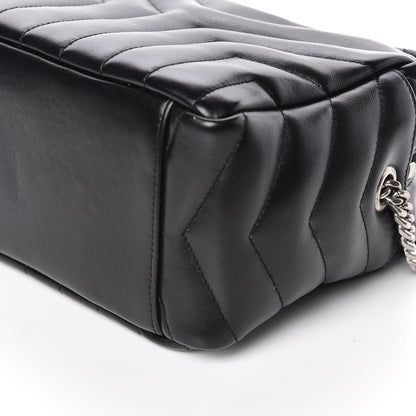 Saint Laurent Calfskin Y Quilted Monogram Small Loulou Bowling Bag Black 8 of 9