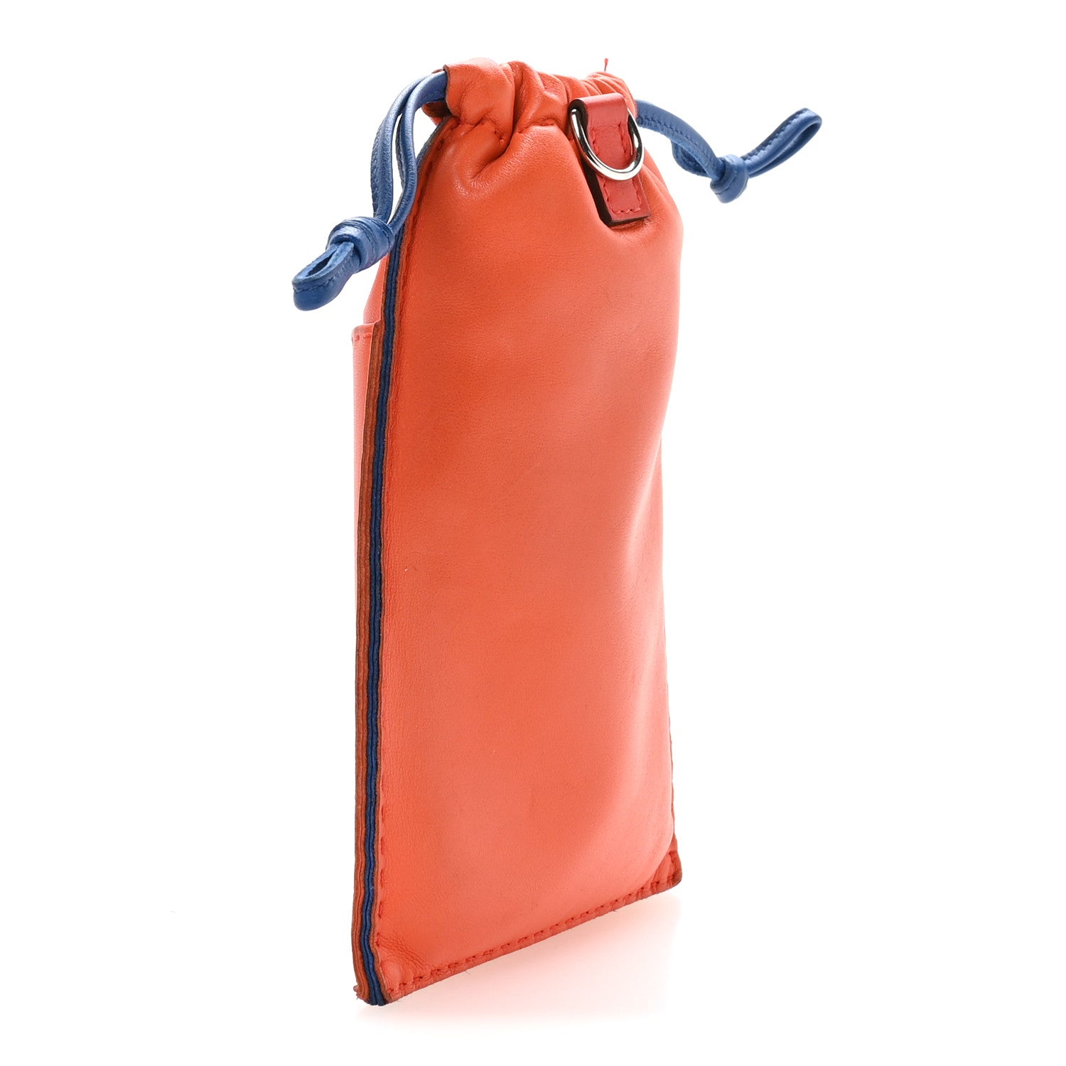 Hermes Milo Lambskin Swift Pilo Phone Case Orange Blue 3 of 8