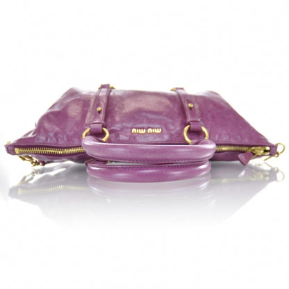 Miu Miu Vitello Lux Bag Fuchsia 3 of 11
