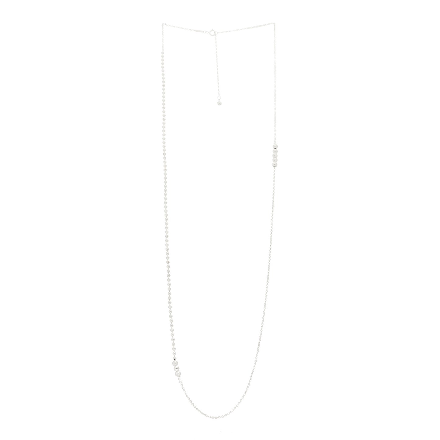Sterling Silver Long Bead Necklace