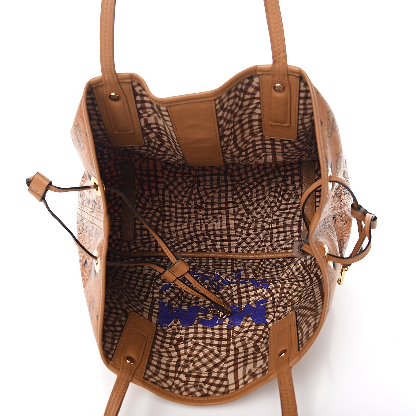 Visetos Medium Liz Reversible Shopper Tote Cognac
