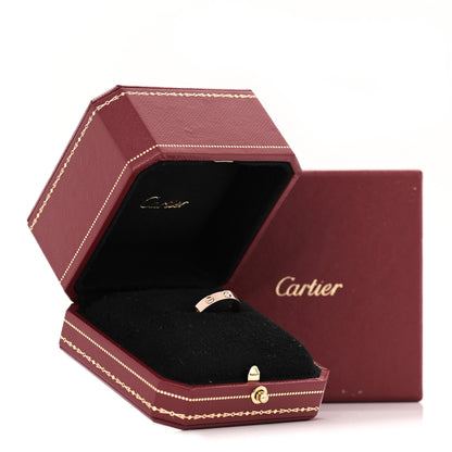 Cartier 18K Pink Gold Diamond 4mm LOVE Wedding Band Ring 48 4.5 5 of 5
