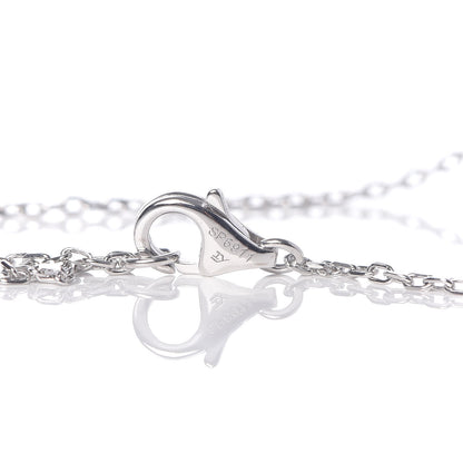 Cartier 18K White Gold Diamond Legers 3 Heart Motif Necklace 5 of 5