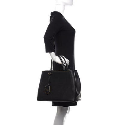 Fendi Vitello Elite Medium 2Jours Tote Black 3 of 14