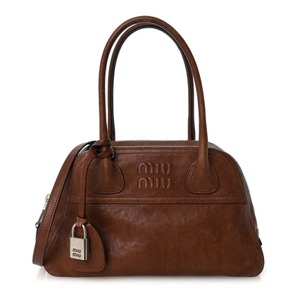 Miu Miu Nappa Small Vivant Bag Rovere 1 of 9