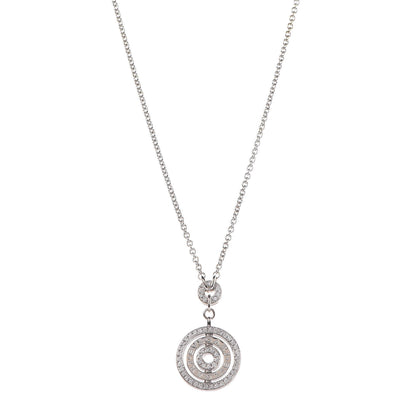 Bulgari 18K White Gold Diamond Astrale Cerchi Pendant Necklace 1 of 6