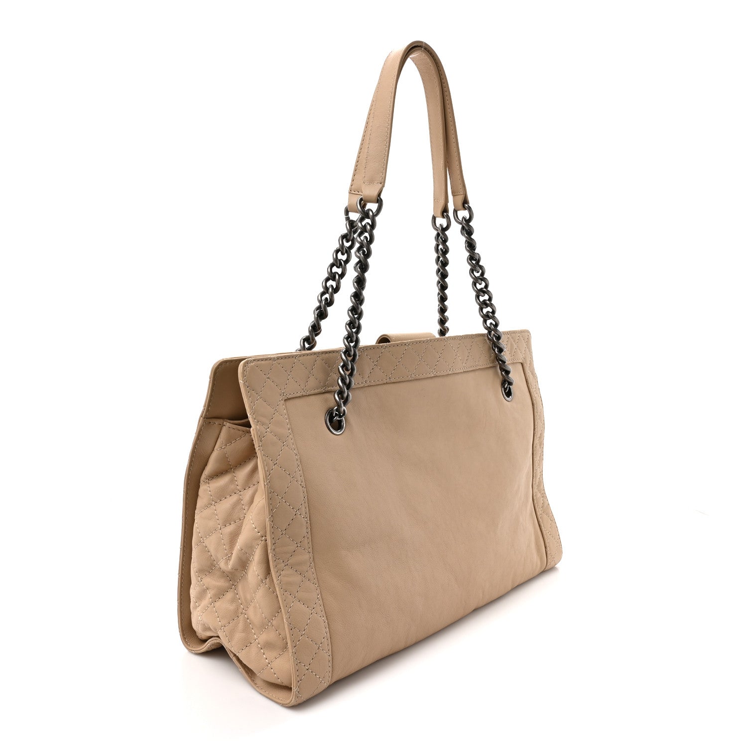 Chanel Lambskin Boy Reverso Shopping Tote  Beige 3 of 14