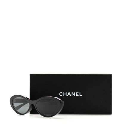 Chanel Acetate Oval Sunglasses 5416-A Black Pink 8 of 8