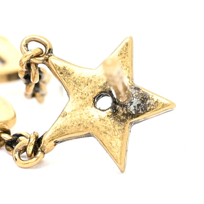 Christian Dior Metal Bird Drop Earrings Aged Gold 7 of 7