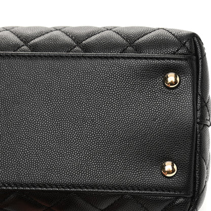 Chanel Caviar Quilted Medium Coco Handle Flap Black 25 of 27