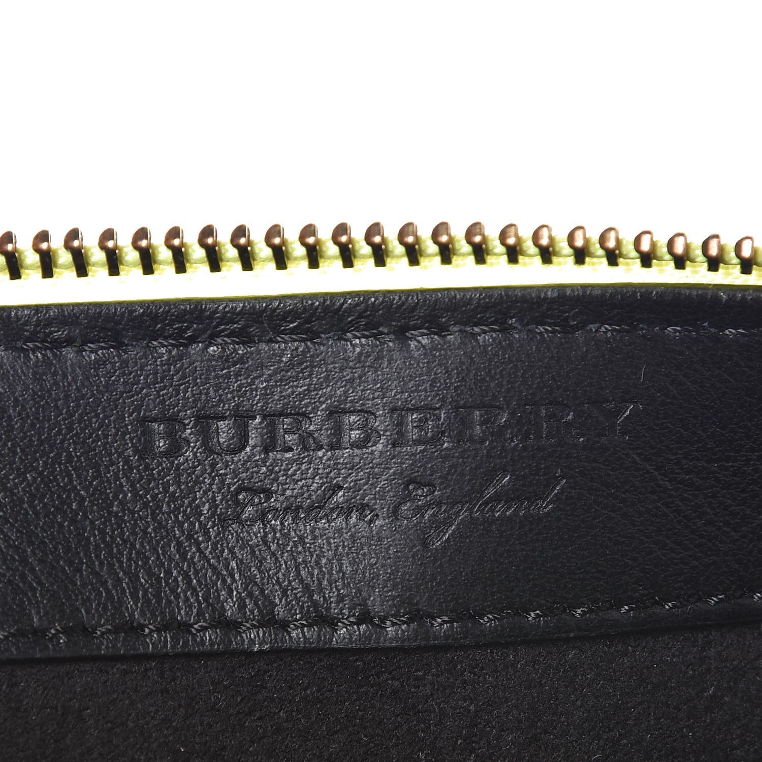 Burberry Soft Calfskin Large Duncan Zip Pouch Neon Yellow 6 of 8