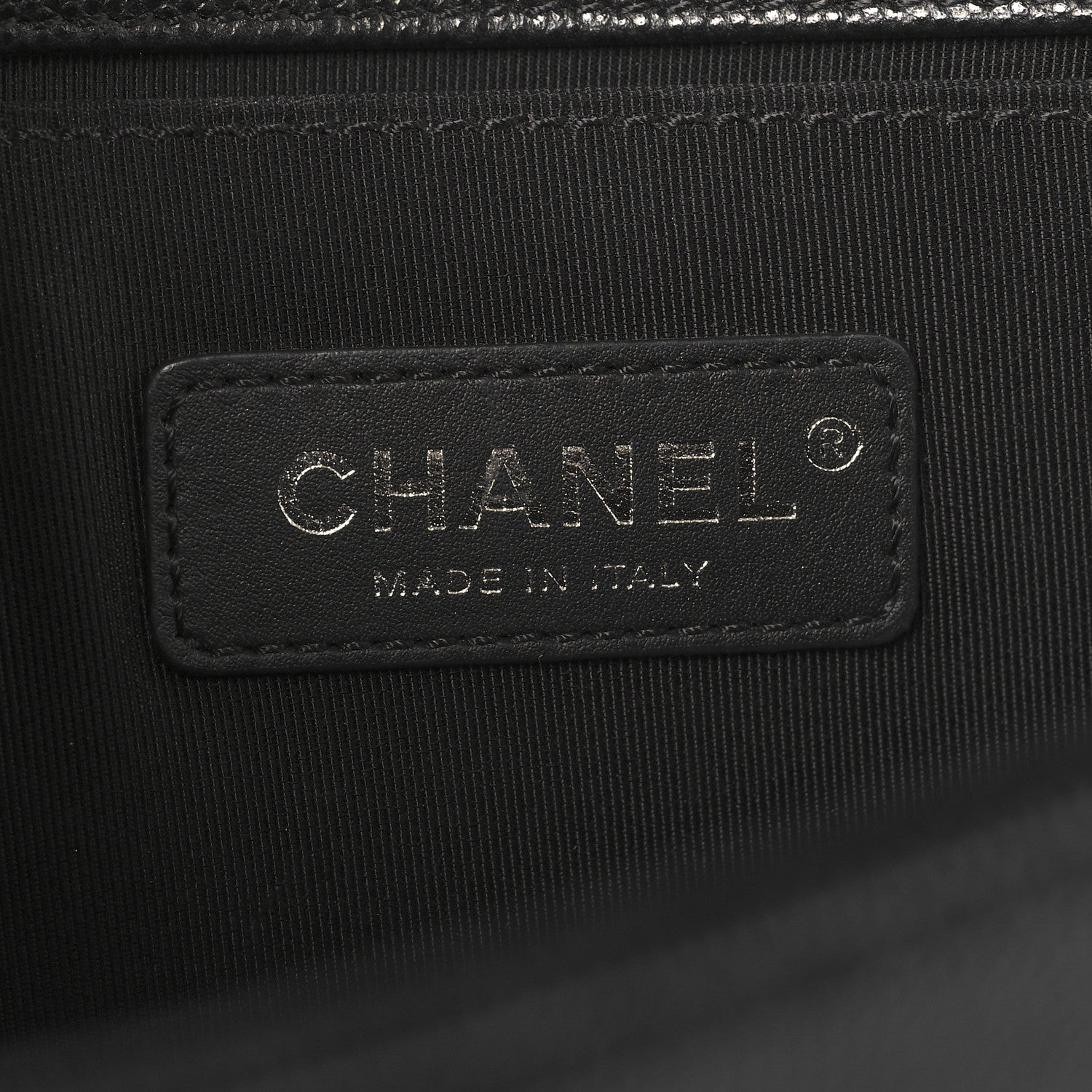 Chanel Caviar Chevron Quilted Medium Boy Flap Black 6 of 10