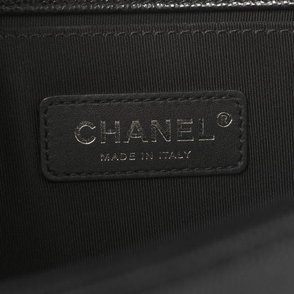 Chanel Caviar Chevron Quilted Medium Boy Flap Black 6 of 10