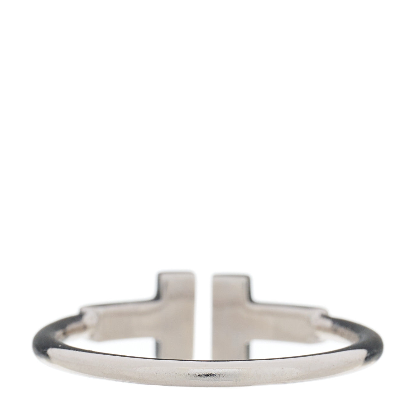 18K White Gold Diamond T Wire Ring 55 7.25