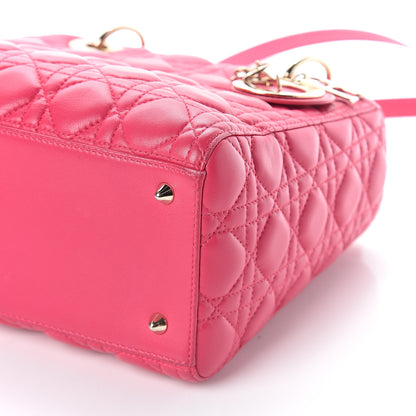 Christian Dior Lambskin Cannage Medium Lady Dior Fuchsia 7 of 7