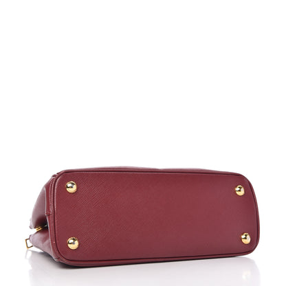 Prada Saffiano Mini Galleria Double Zip Tote Cerise 4 of 12