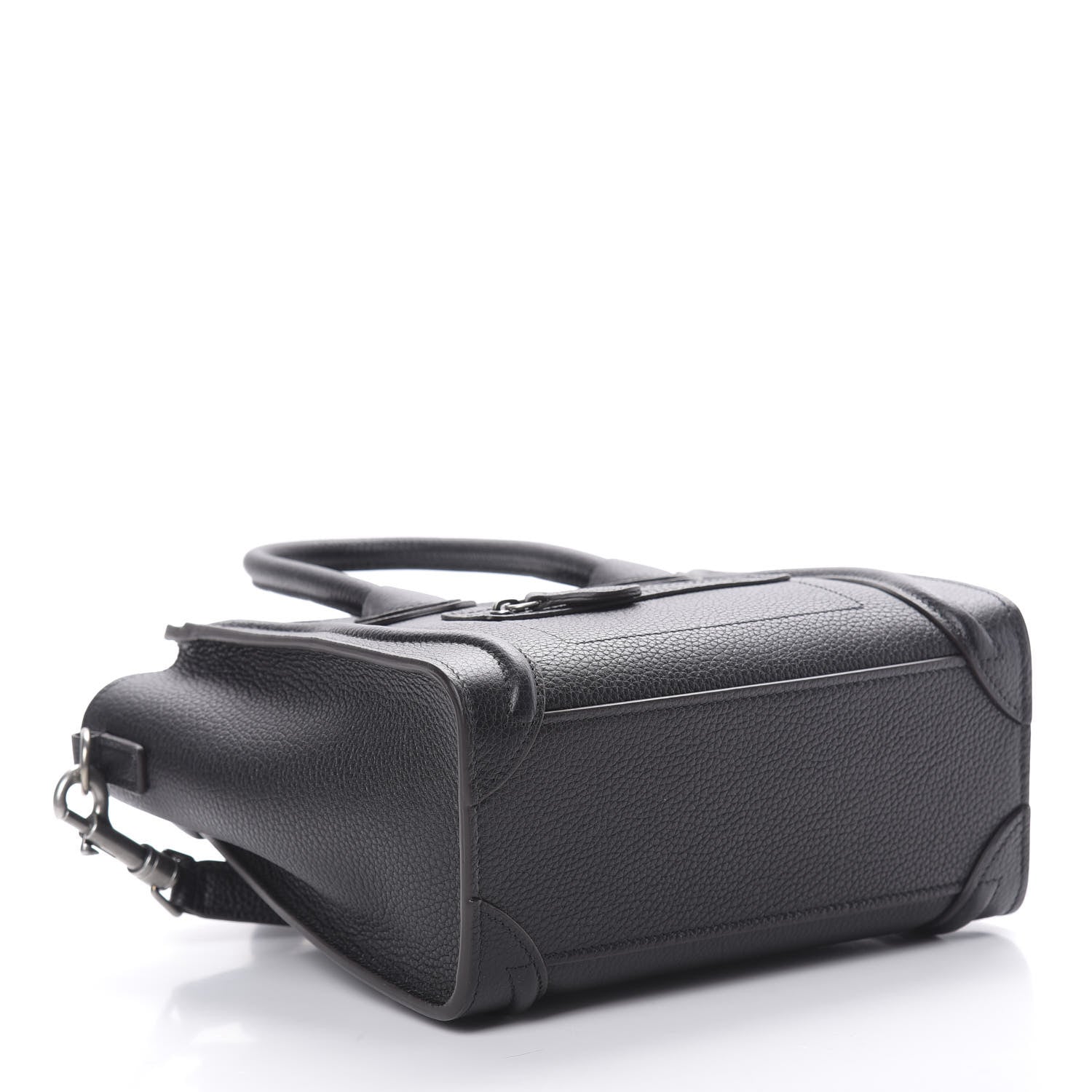 Celine Drummed Calfskin Nano Luggage Black 4 of 11