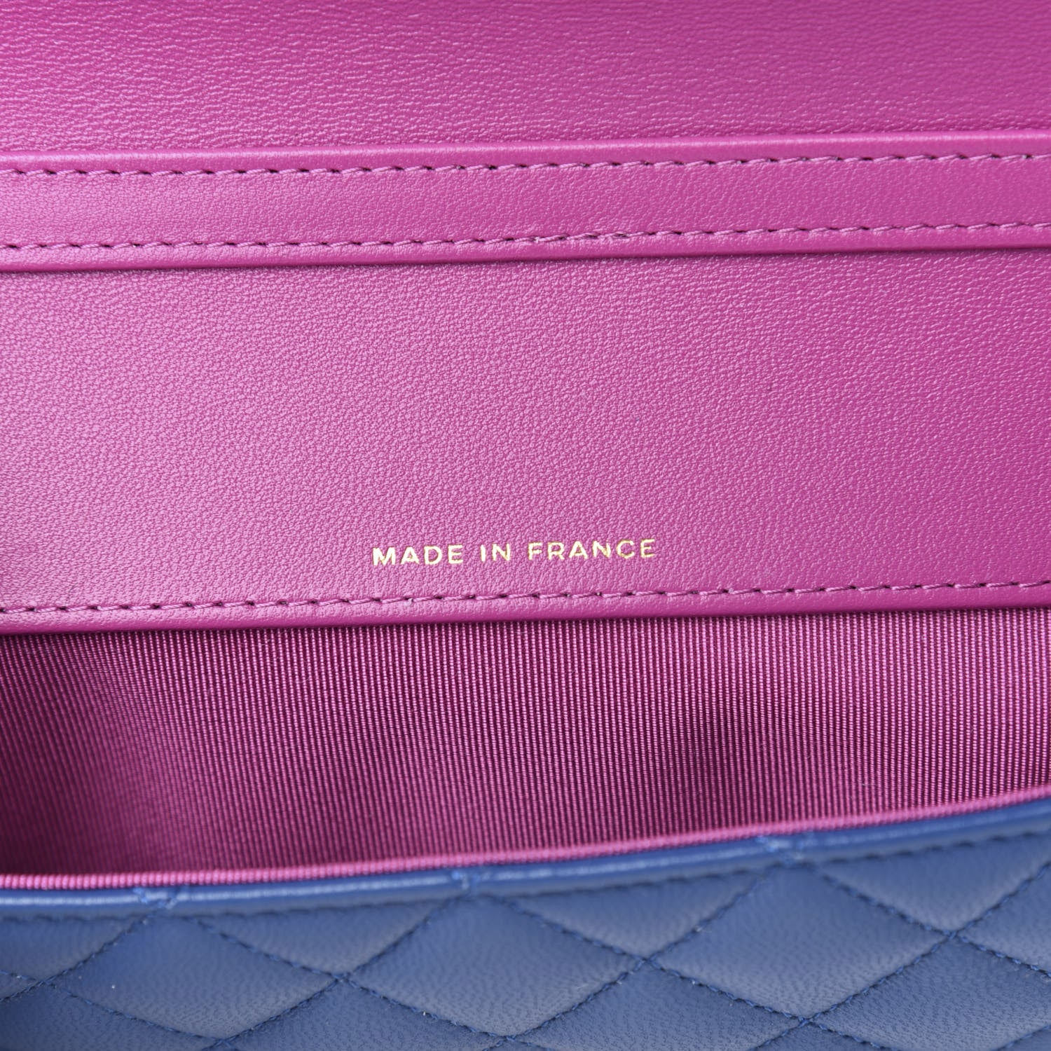 Chanel Lambskin Quilted Glasses Case With Chain Blue Purple 6 of 12