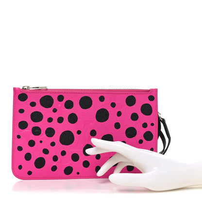 Louis Vuitton LV X YK Empreinte Infinity Dots Neverfull MM Pochette Fuchsia Black 2 of 6