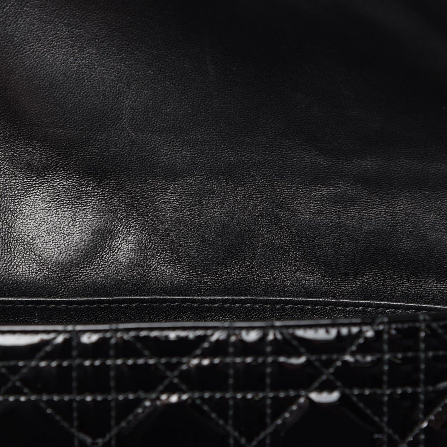 Patent Cannage Wallet on Chain Pouch Black