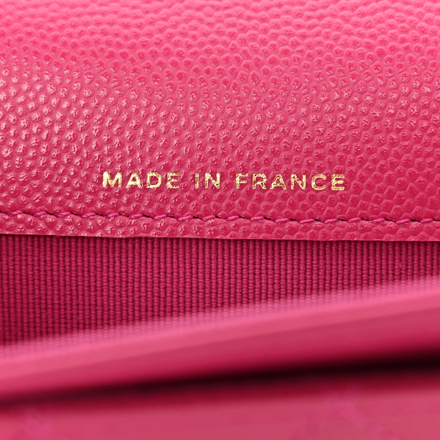 Chanel Caviar Quilted Flap Card Holder Wallet Fuchsia 7 of 9
