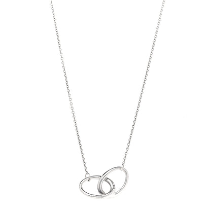 Tiffany Sterling Silver Elsa Peretti Interlocking Ovals Pendant Necklace 1 of 5