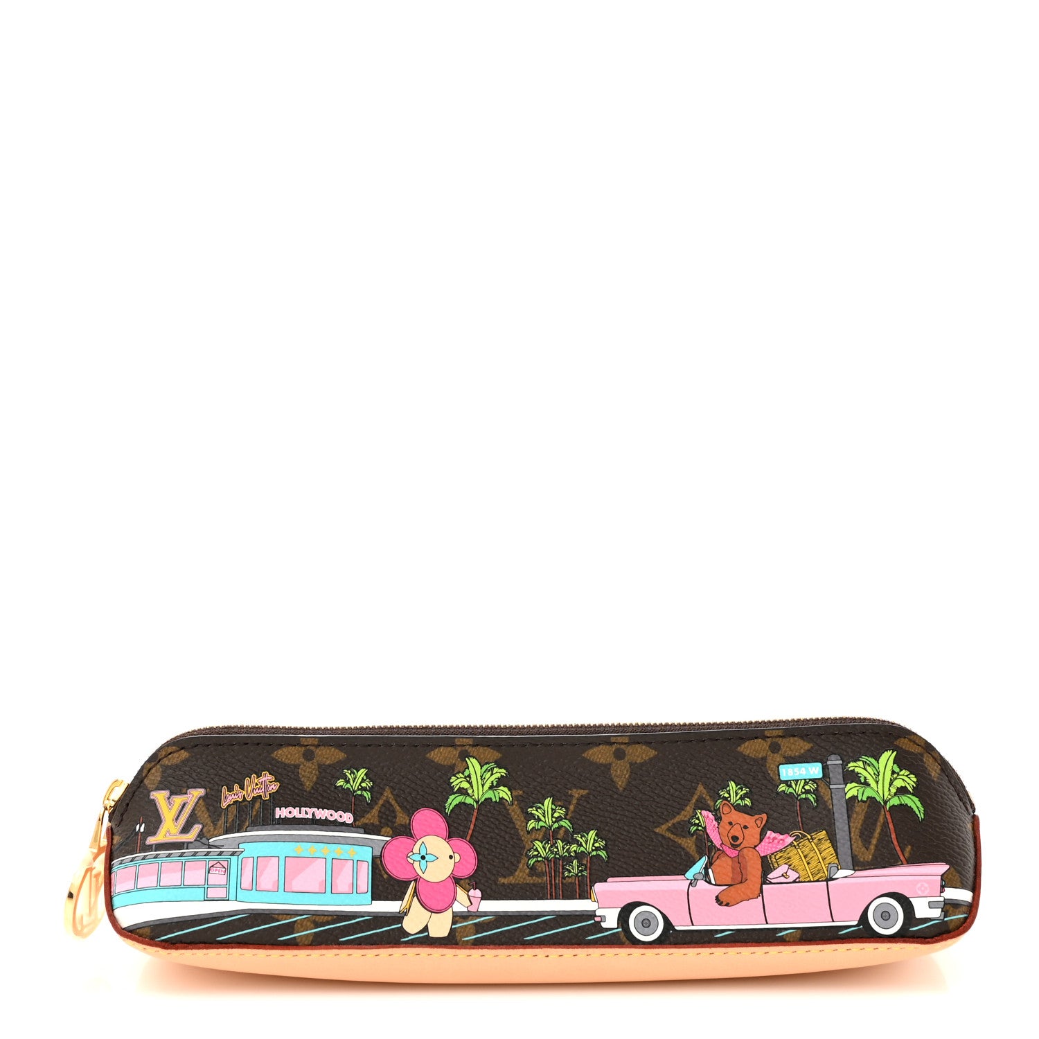 Louis Vuitton Monogram 2021 Christmas Animation Hollywood Elizabeth Pencil Pouch Coquelicot 1 of 9