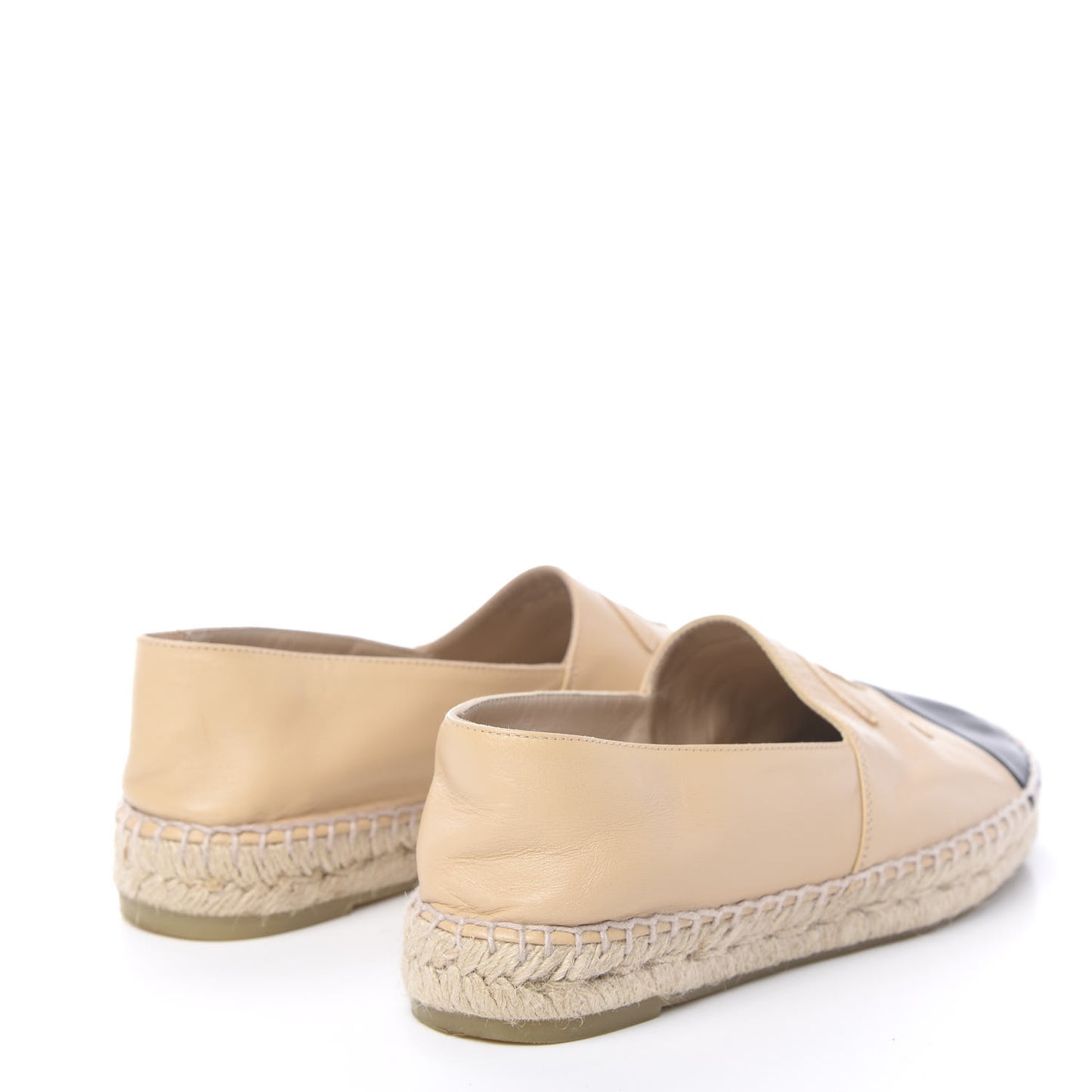 Lambskin CC Espadrilles 37 Beige Black