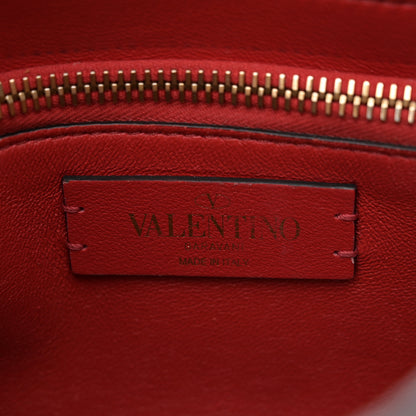 Valentino Garavani Pebbled Calfskin Small VRing Shoulder Bag Saddle Brown 6 of 10