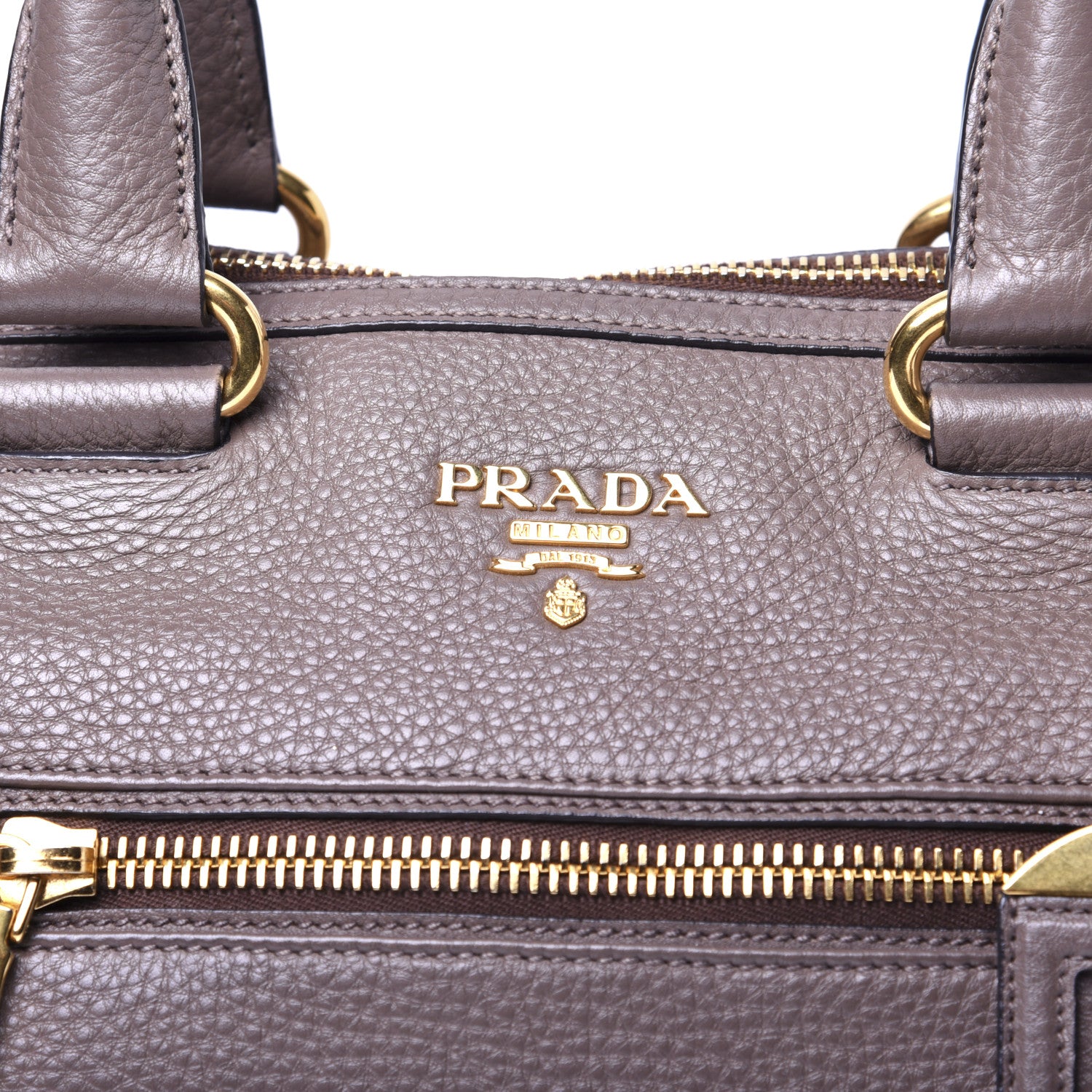 Prada Vitello Daino Shopping Satchel Argilla 10 of 14