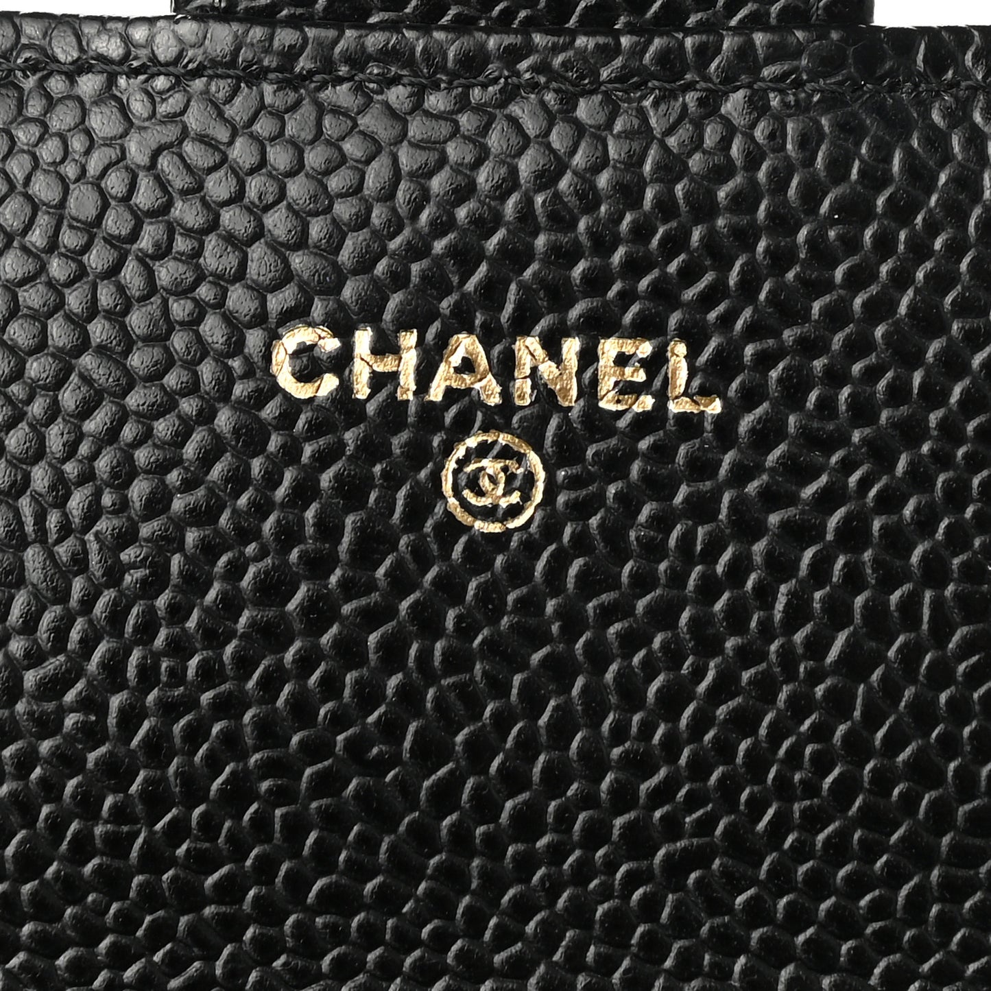 Caviar Quilted Large Gusset Flap Wallet Black