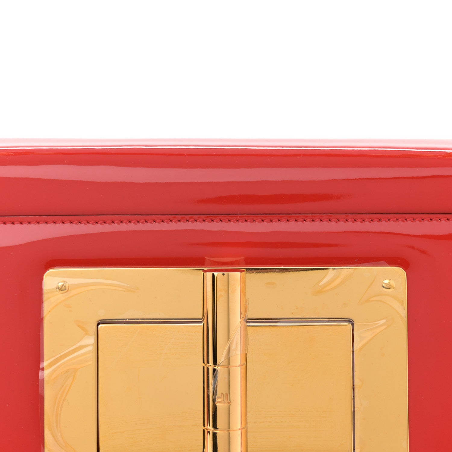 Tom Ford Patent Calfskin Maxi Chain Natalia Large Shoulder Bag Red 7 of 13