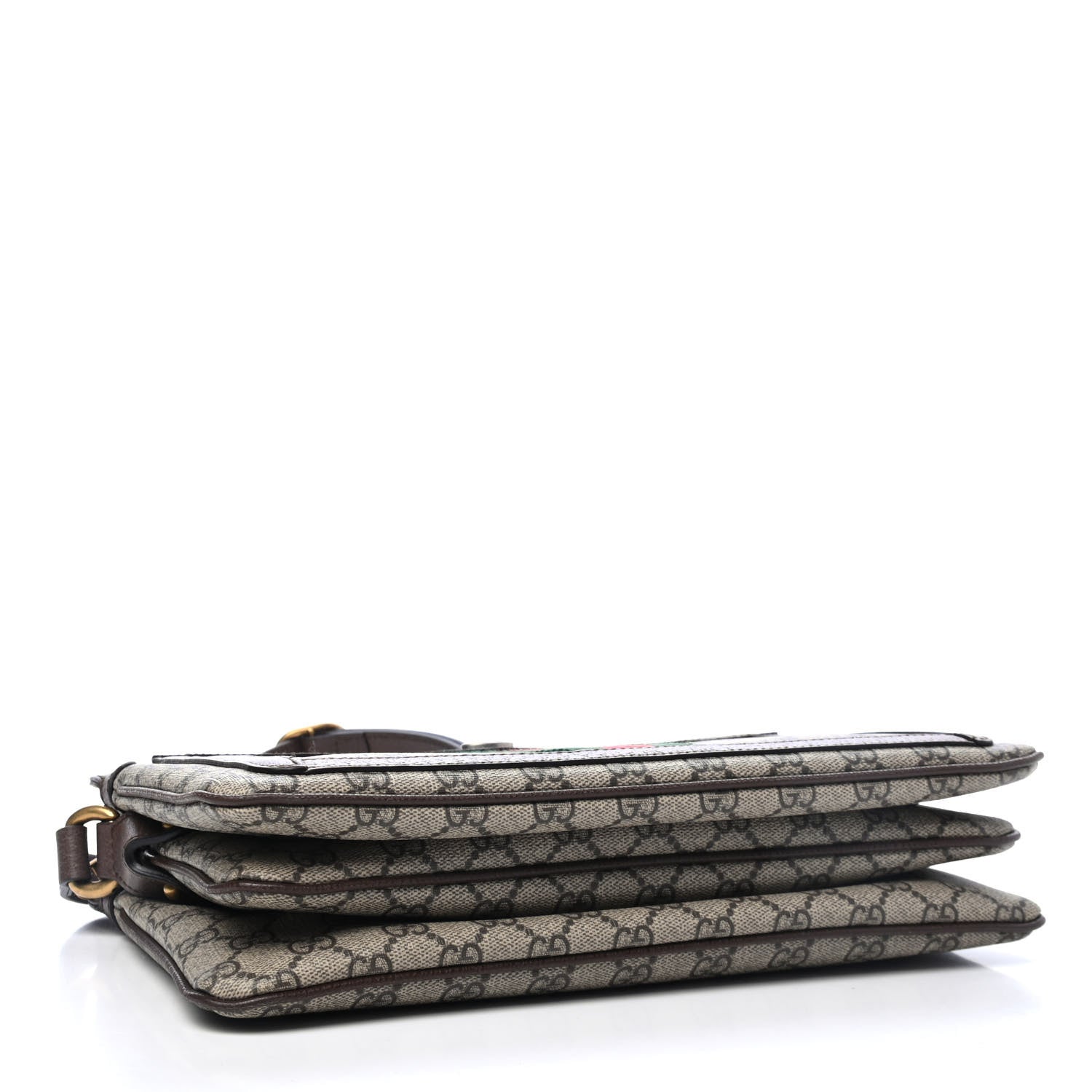 Gucci GG Supreme Monogram Web Medium Ophidia Shoulder Bag Beige New Acero 3 of 4