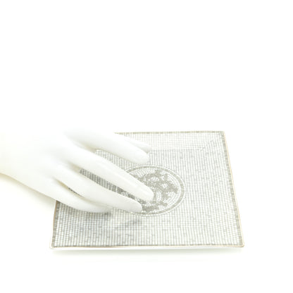 Hermes Porcelain Mosaique Au 24 Platinum Square Plate N°3 2 of 6
