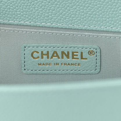 Chanel Caviar Quilted Medium Boy Flap Light Blue 5 of 8
