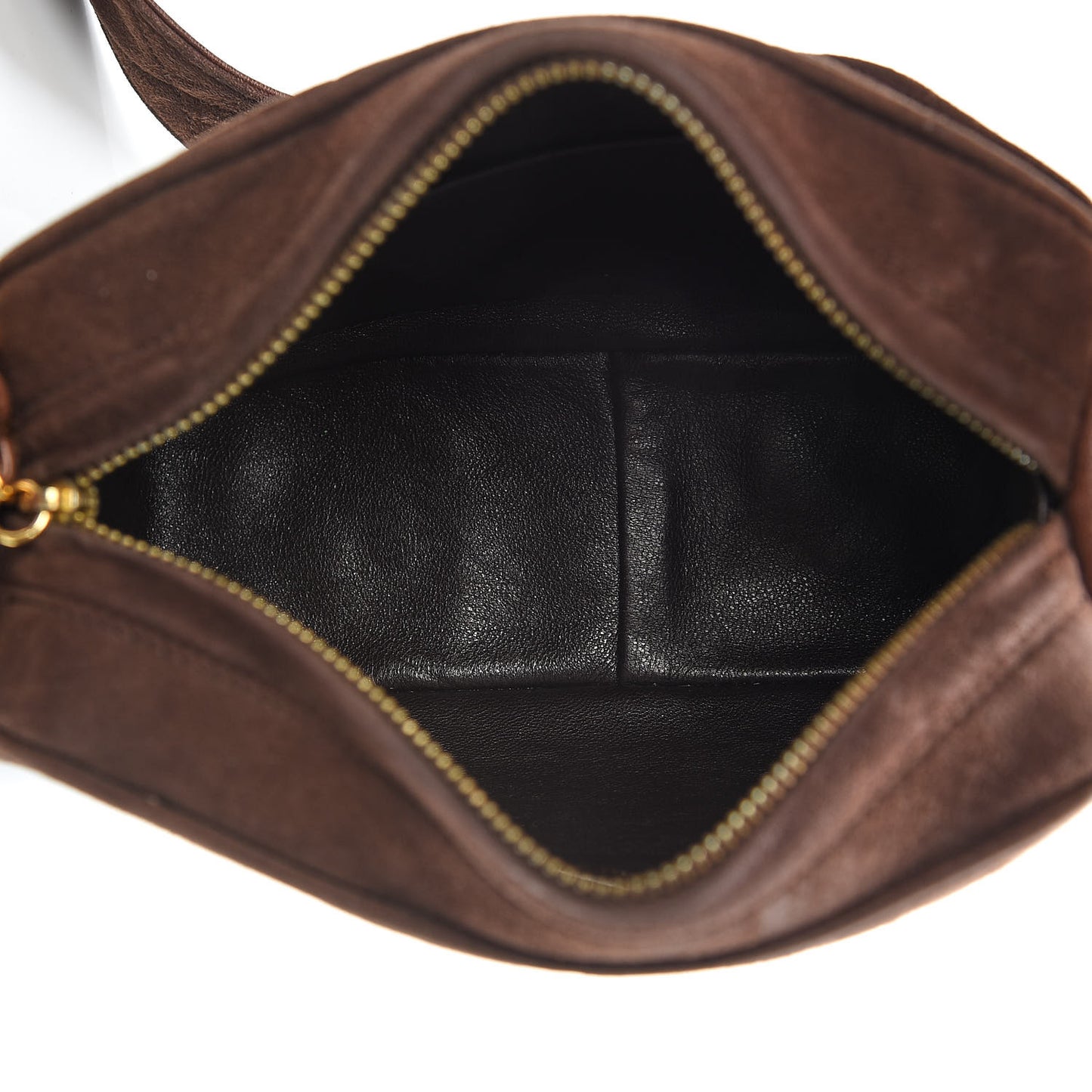 Suede Quilted Tassel CC Camera Case Brown