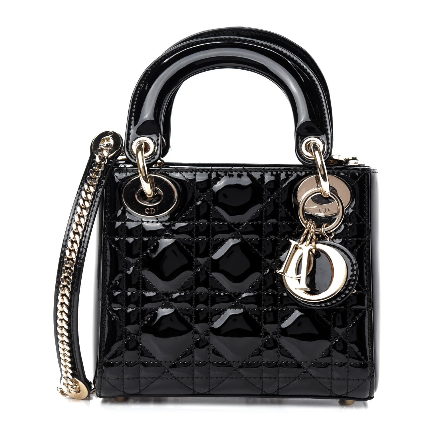 Christian Dior Patent Cannage Mini Lady Dior Black 1 of 9