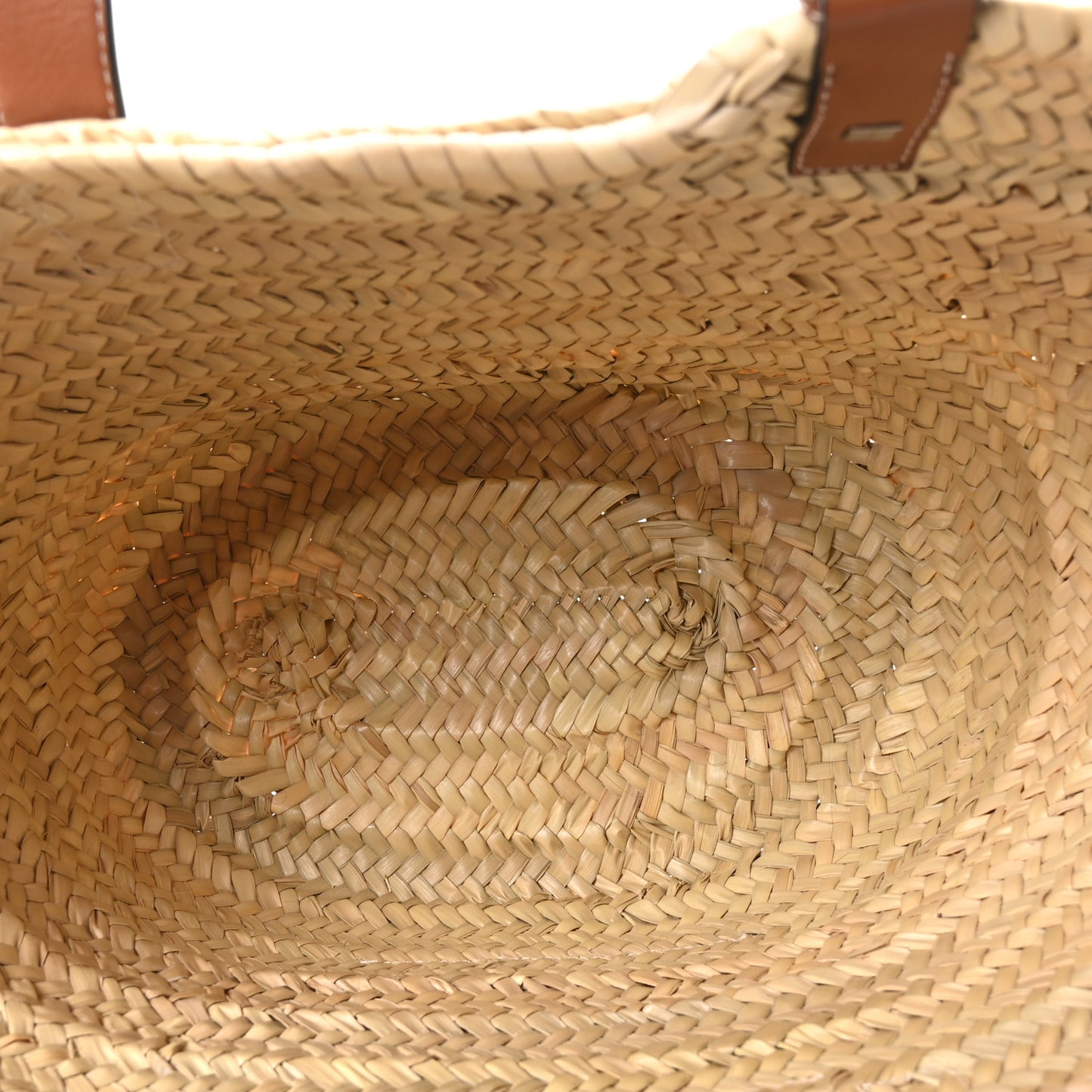 Raffia Basket Tote Bag Natural Tan