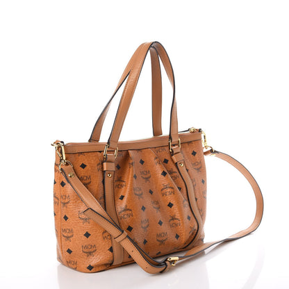 MCM Visetos Medium Essentials Shopper Tote Cognac 4 of 29