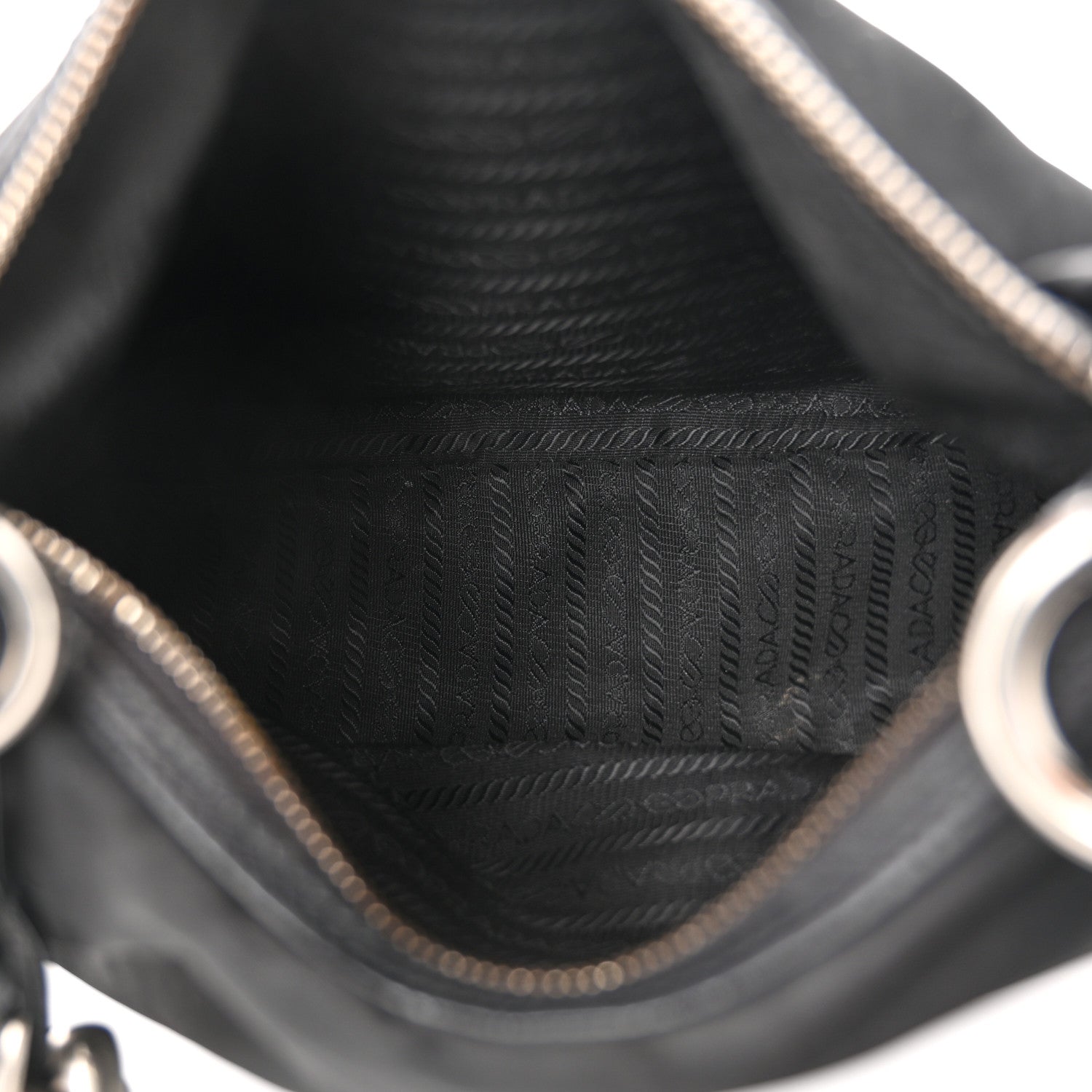 Prada Tessuto Nylon Hobo Black 5 of 13