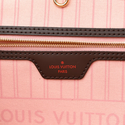 Louis Vuitton Damier Ebene Neo Neverfull MM Rose Ballerine 6 of 13