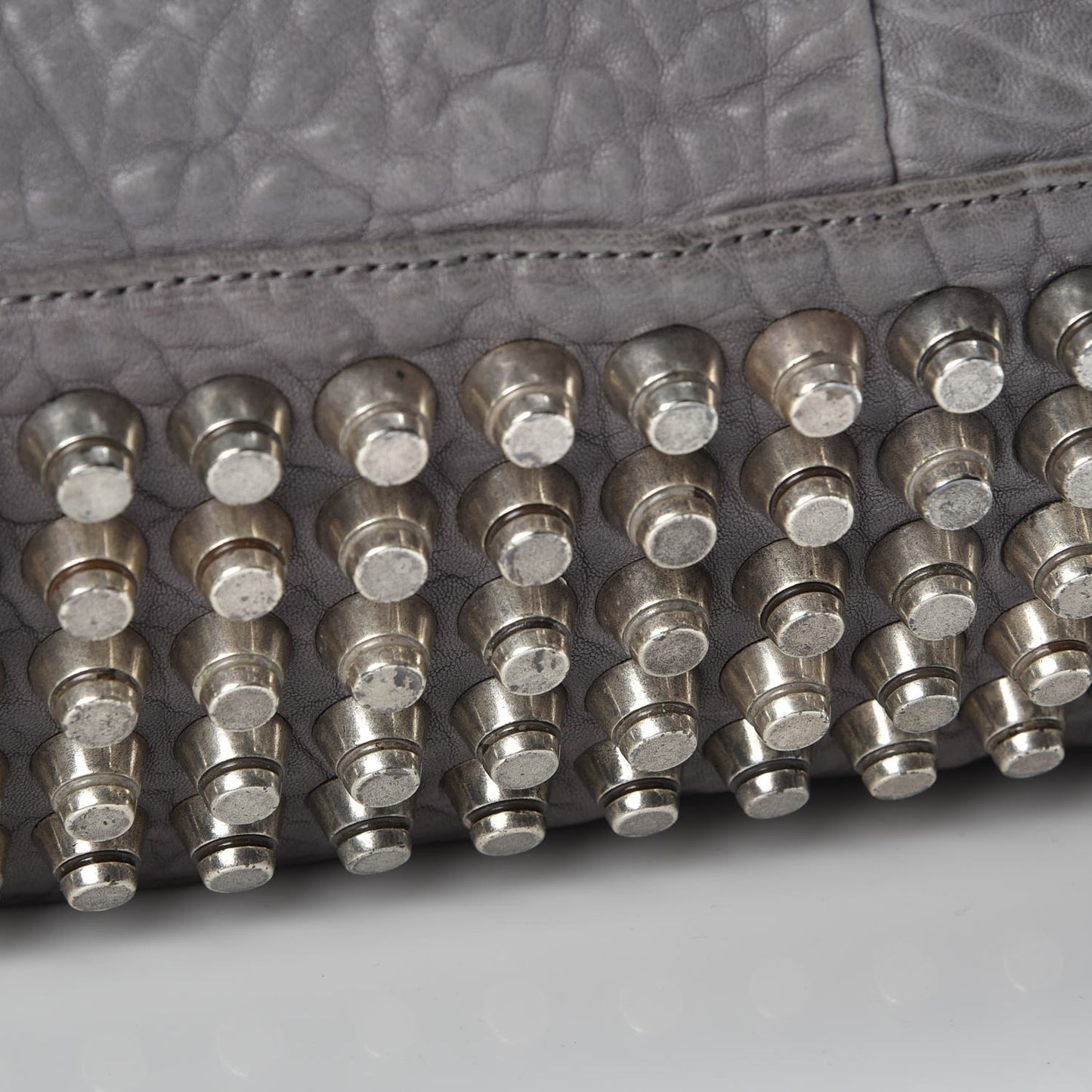 Pebbled Lambskin Rocco Duffel Grey