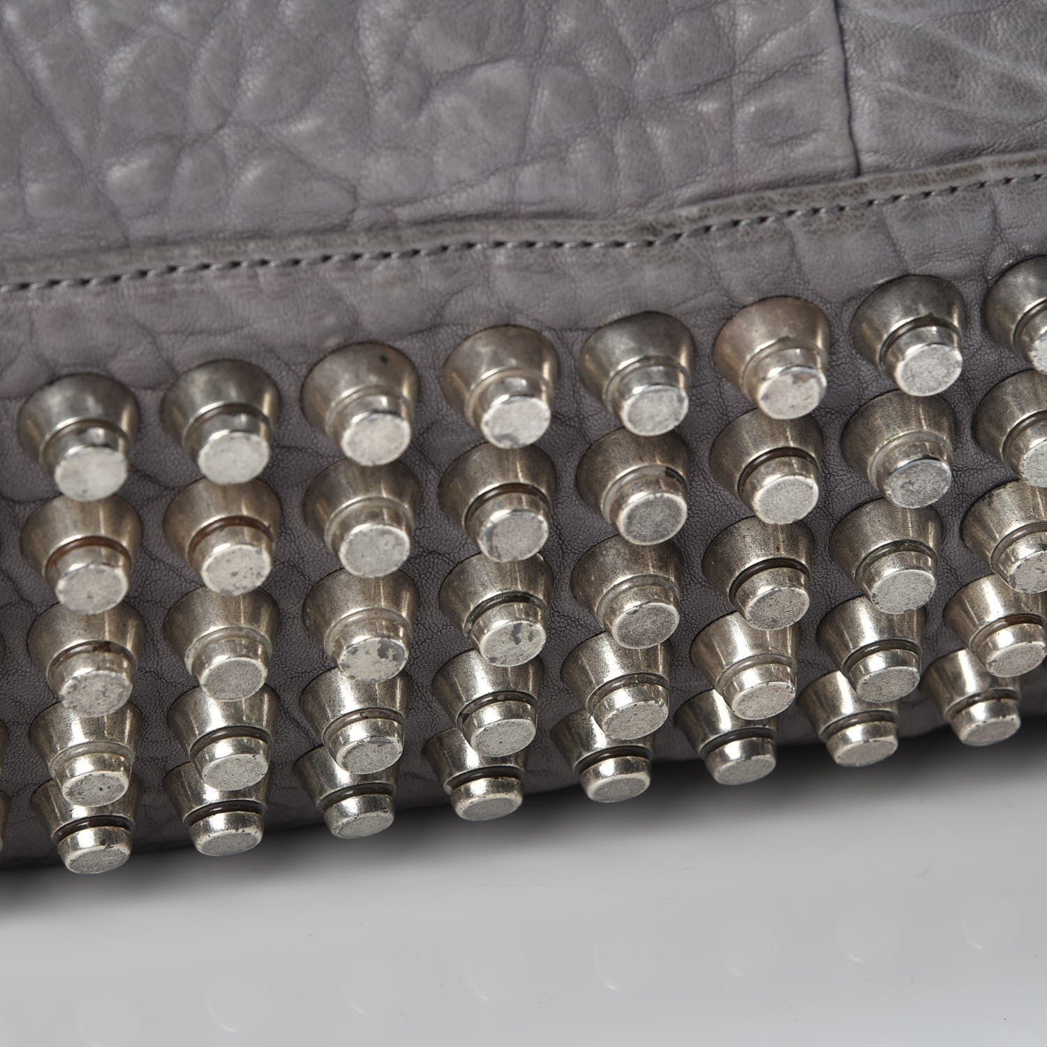 Alexander Wang Pebbled Lambskin Rocco Duffel Grey 10 of 11