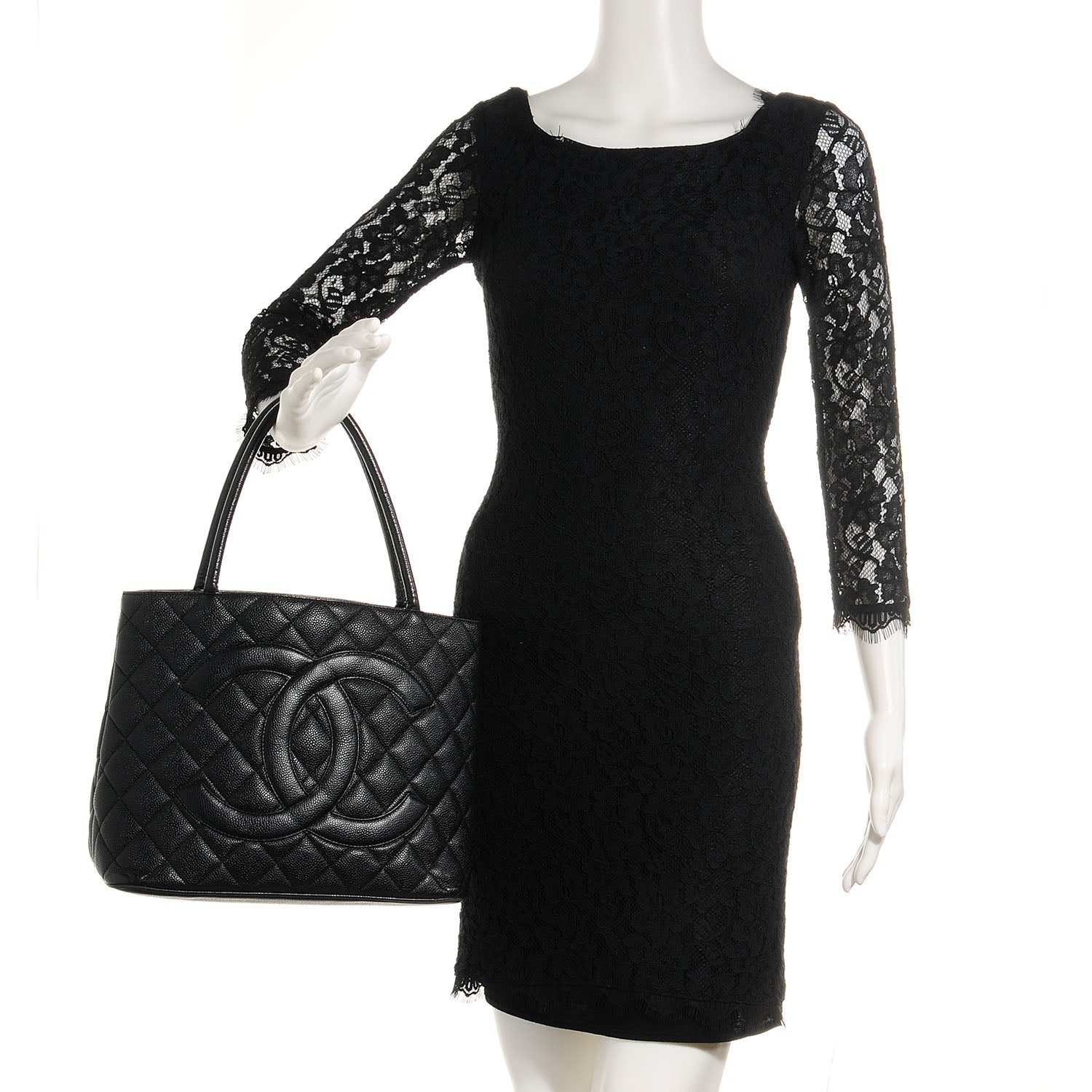 Chanel Caviar Medallion Tote Black 2 of 7