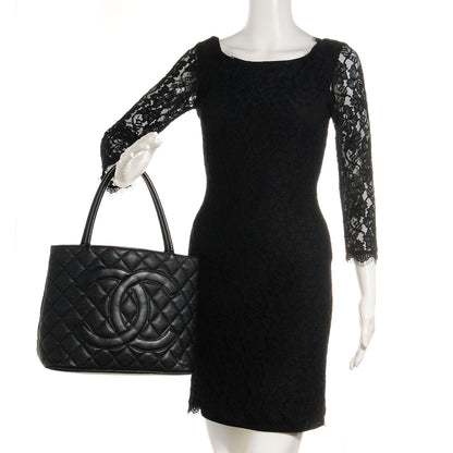 Chanel Caviar Medallion Tote Black 2 of 7