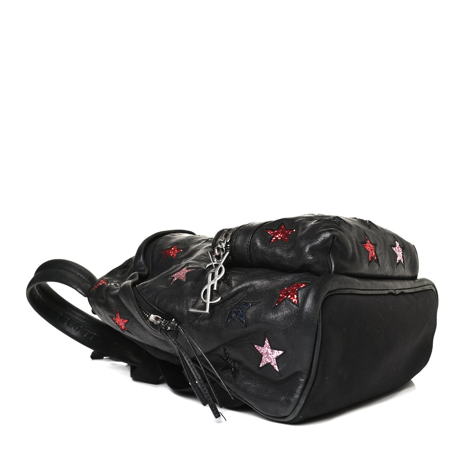 Saint Laurent Lambskin Star Applique Mini City California Backpack Black 4 of 30
